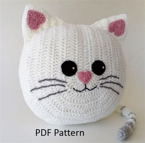 Cat Pillow Pattern Cushion Cover Pattern Crochet Cushion Cover