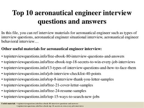 Top 10 Aeronautical Engineer Interview Questions And Answers
