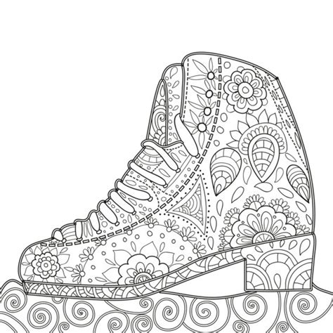 I'll be thinking of you as you ride the winter slopes on your sleds and toboggans. 2 Printable Coloring Pages Zentangle Figure Skating Coloring