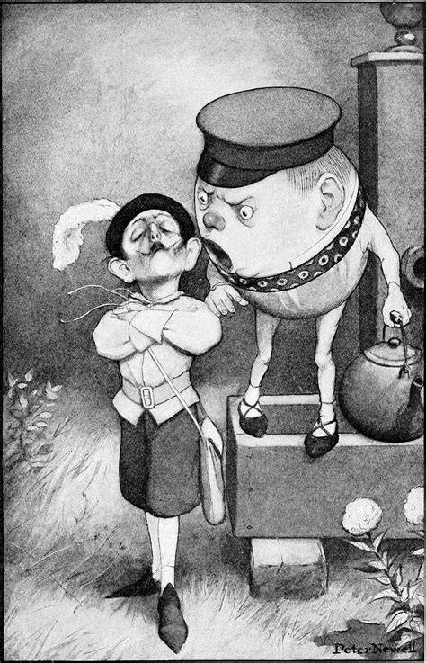 Illustration By Peter Newell Humpty Dumpty Through The Looking Glass
