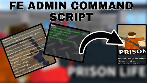 New FE Admin Command Script Roblox Prison Life Hydrogen Fluxus YouTube