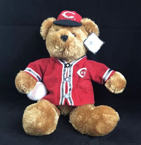 Vintage Mlb 2002 Cincinnati Reds Baseball Stuffed Animal Bear Plush