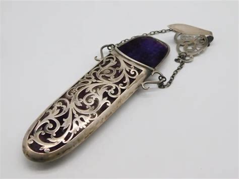Victorian English Sterling Silver Chatelaine Scrolling Eyeglasses Case 5800 Picclick