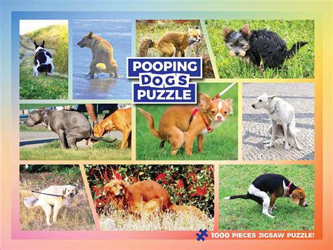 Pooping Dogs 1000 Piece Dog Puzzles For Adults Funny Dog Poop Gag