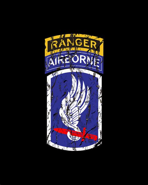 173rd Airborne Division Patch With Ranger Tab Distressed Digital Art By