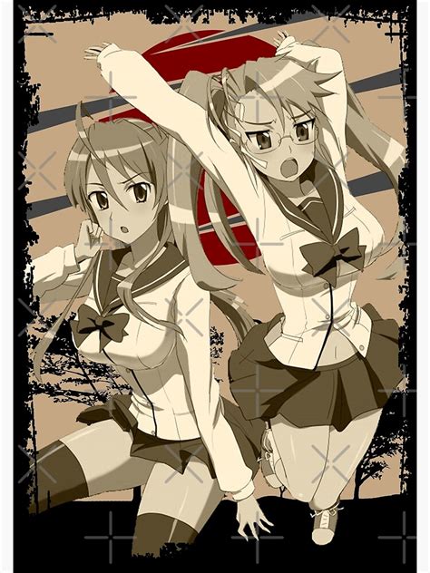 rei miyamoto and saya takagi highschool of the dead hotd retro landscape design photographic