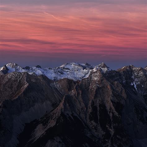 Snowy Peak Mountains Clouds 4k Ipad Air Wallpapers Free Download