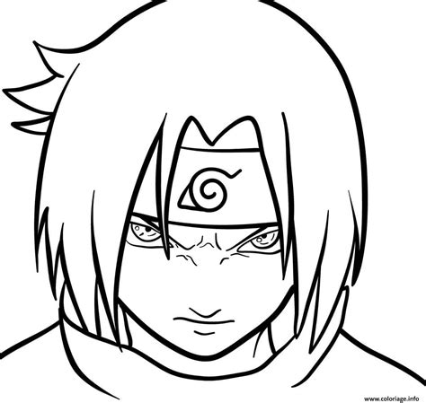 Coloriage Sasuke S Face