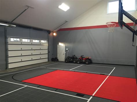 Garage Gym Sport Court Indoorbasketballcourt Dream Home Home