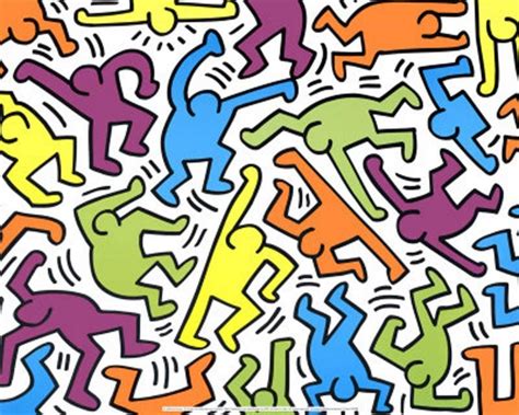 Keith Haring Texture Poster Print Keith Haring Art Unity In Art