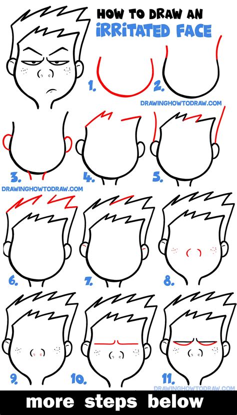 Twitter is a popular free web. How to Draw Cartoon Facial Expressions : Irritated ...
