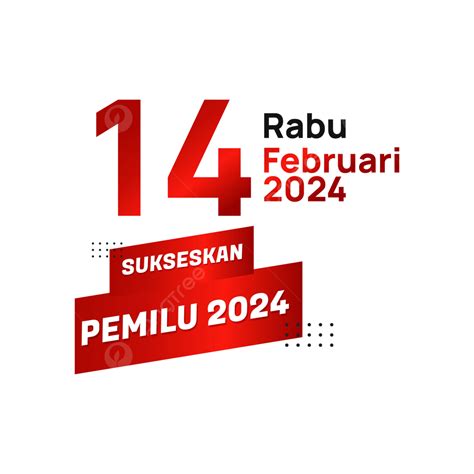 Logo 14 Februari 2024 Gambar Hd Vektor Hari Pemilu Indonesia Desain