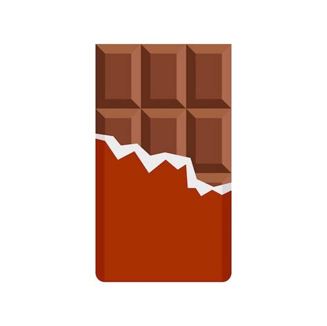 Icono De Barra De Chocolate Ilustración Plana Del Icono De Vector De
