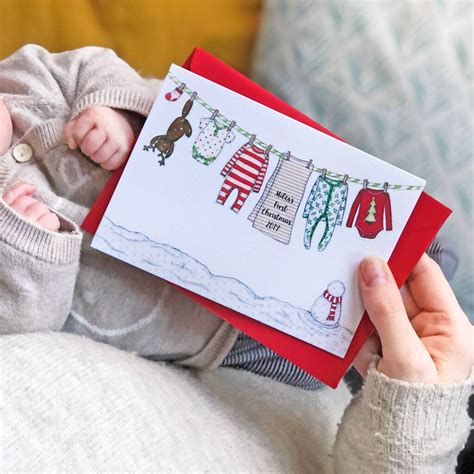 Personalised Babys First Christmas Card By Clara And Macy