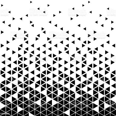 Halftone Triangle Pattern Abstract Geometric Black And White Graphic