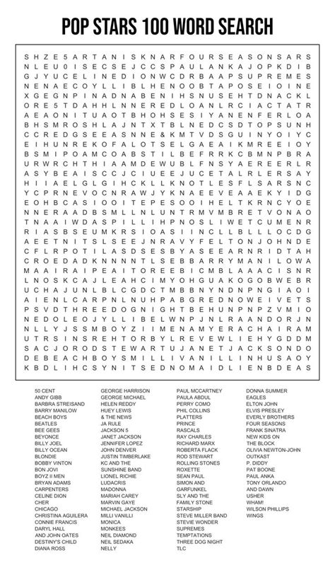 Printable 100 Hard Word Search Puzzles Word Seach Free Printable