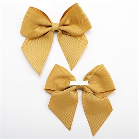 Gold Self Adhesive Grosgrain Bows 10cm Wide Favour This