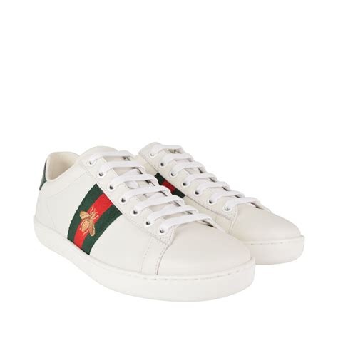 Gucci New Ace Bee Embroidered Trainers Cruise Fashion