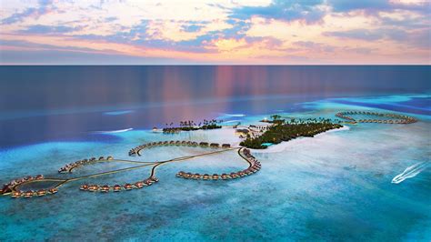 Download Wallpaper 2560x1440 Maldives Resorts Aerial View Island