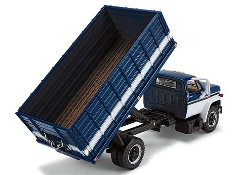 Diecast 1970s Gmc 6500 Grain Truck Blue And White 164 Diecast Model By