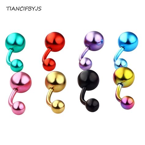 Tiancifbyjs Piercing B Wholesale Mix Colors Pcs Lot Plated Titanium Body Piercing Jewelry