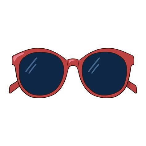 Line Drawing Red Sunglasses 2223896 Vector Art At Vecteezy