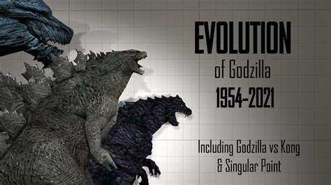 Evolution Of Godzilla Size Comparison 1954 2021 Godzilla Vs Kong