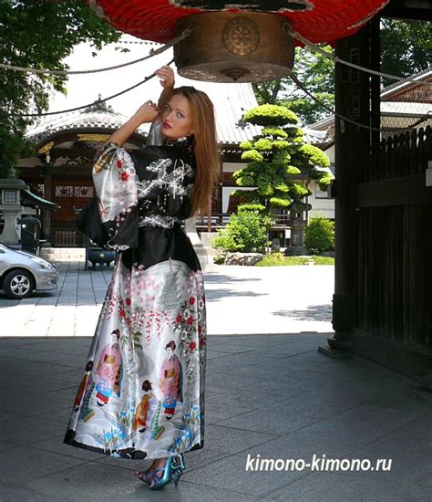 Японское женское кимоно Киото Женский халат в японском стиле Женская