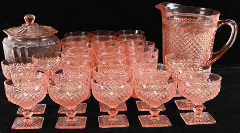 Sold Price Vintage Pink Miss America Depression Glass Collection March 3 0121 6 00 Pm Est