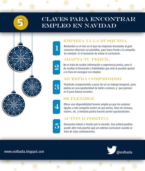 5 claves para encontrar trabajo en navidad infografia infographic empleo capacitaccion chile