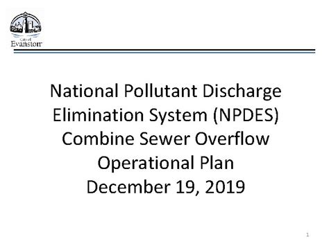 National Pollutant Discharge Elimination System Npdes Combine Sewer