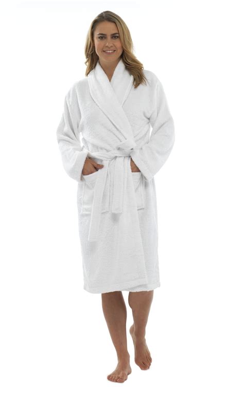 Womens Pure 100 Cotton Luxury Towelling Bath Robes