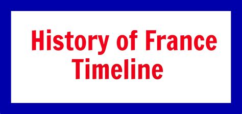 History Of France Timeline