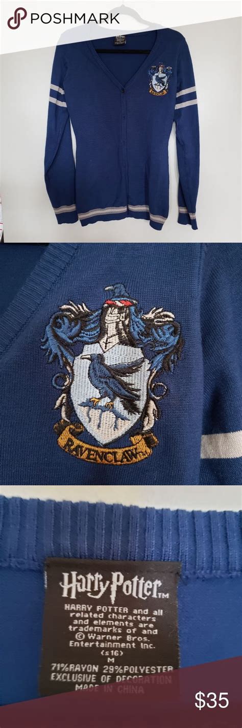 Harry Potter Ravenclaw Cardigan Ravenclaw Cardigan Fashion Harry Potter Sweater