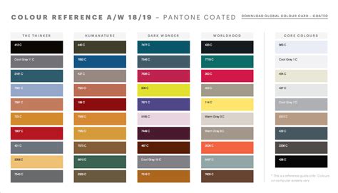 colour reference charts for 18 19