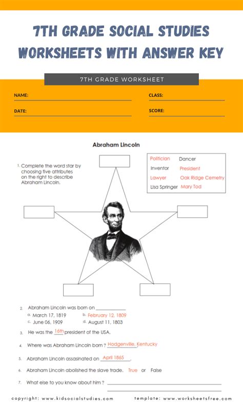 7th Grade Social Studies Worksheets With Answer Key In 2024