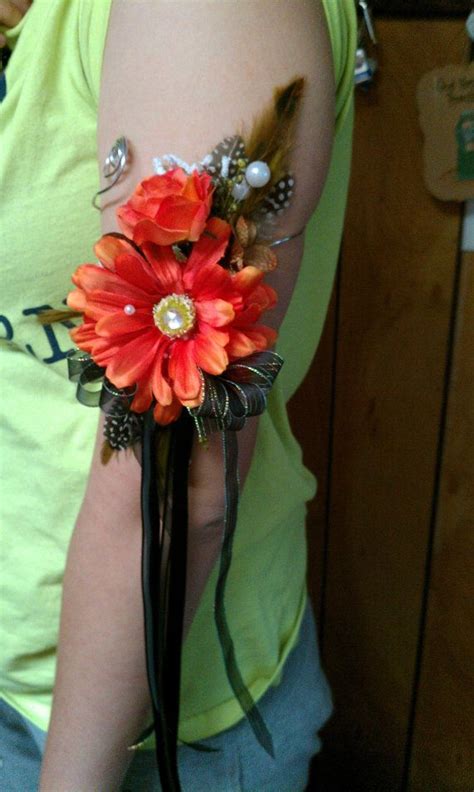 Daisy Arm Corsage With Feathers Prom Weddings By Somethingheavenly
