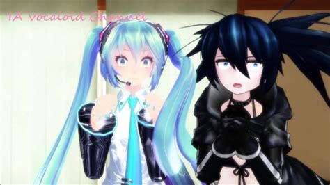 Mmd Wannabe Miku Hatsune And Black Rock Shooter Youtube