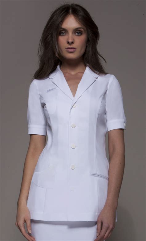 Seattle Tunic White By Stylemonarchy For Spas Beauty Medical Spa Uniform Stylish Tunic