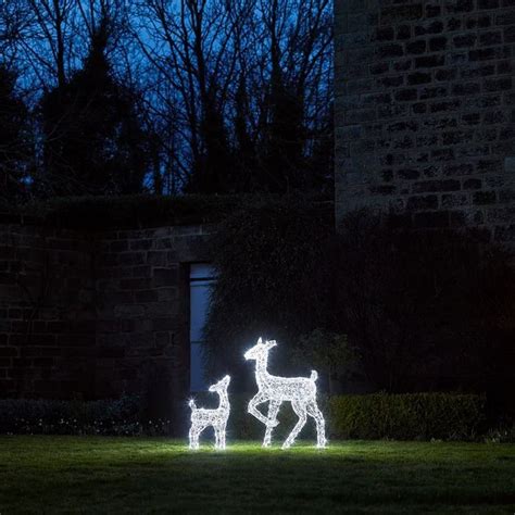 Stockeld Doe And Fawn Acrylic Light Up Reindeer Light Up Christmas