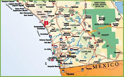 San Diego On Us Map Map