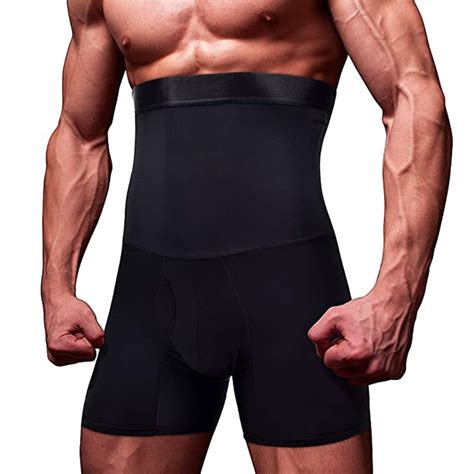 Men Tummy Control Shorts High Waist Slimming Body Shaper Compression