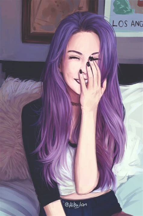 Woooooow Esta Hermosooooooo Digital Art Girl Purple Hair Art Girl