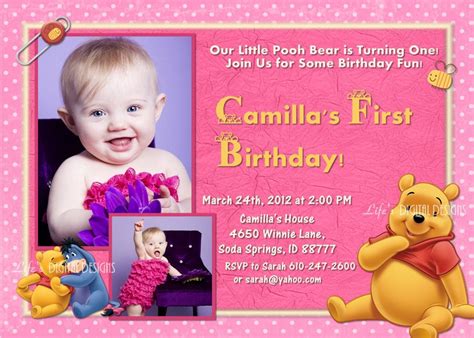 The 25 Best Ideas For Winnie The Pooh 1st Birthday Invitations Home