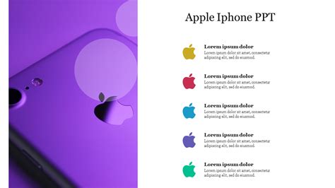 Innovative Apple Iphone Ppt Presentation Template Slide