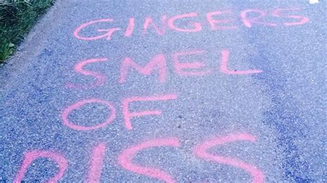 gingers smell of p s police investigate hate crime graffiti just days after inaugural