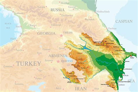 Nachbarstaaten sind im südwesten armenien, im nordwesten georgien, im norden russland. Aserbaidschan am Kaspischen Meer (Vorderasien) - Birding ...