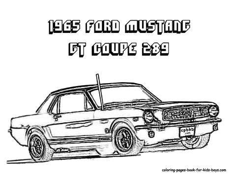 Select one of 1000 printable coloring pages of the category transportation. 1965 Ford Mustang | Coloring Book | Pinterest | Ford ...