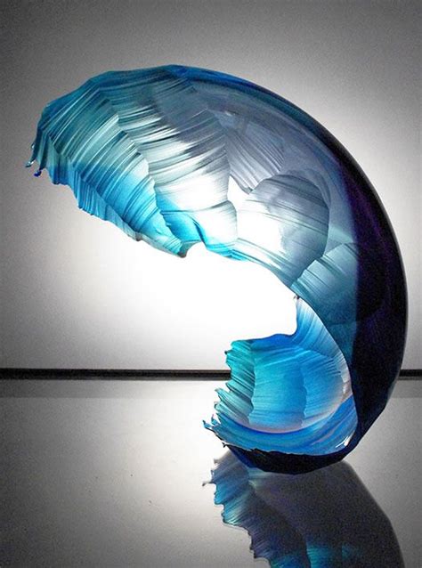 Graham Muir Indigo Twilight Glass Art Glass Art Sculpture Glass