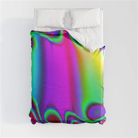 Colorful Rainbow Funky Fractal Duvet Cover By Leatherwood Design Society6